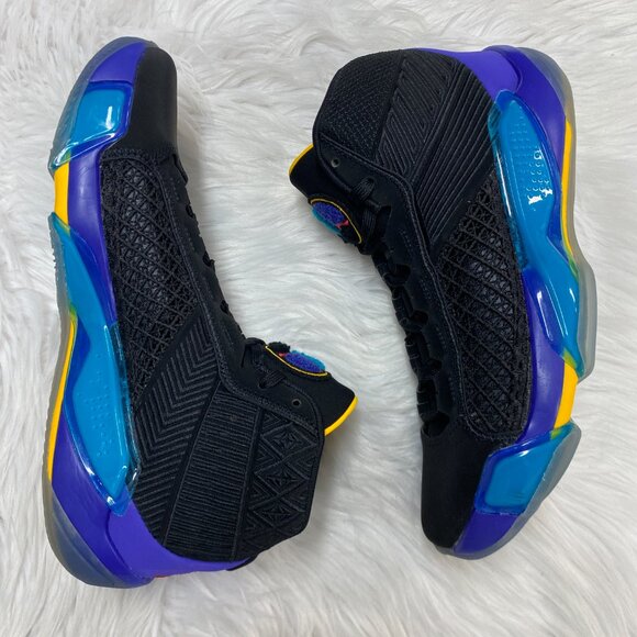 Nike Jordan 38 Mens Basketball Shoes Black Blue DZ3356-001 VNDS Sz 9 - Picture 3 of 7